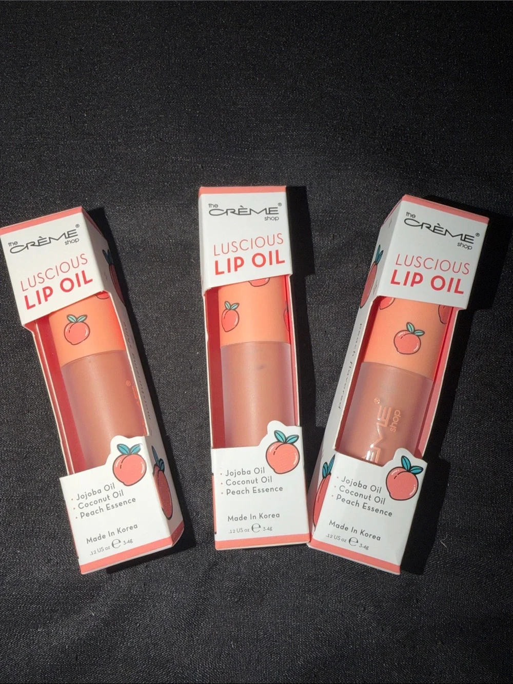 the CRÈME shop Luscious Lip Oil - Peach Pink 1-$25 comes with face mask Bundle